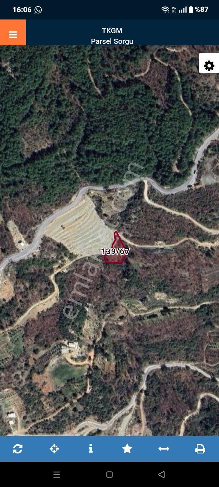 Alanya Dimçay 1271 M2 Satılık Tarla