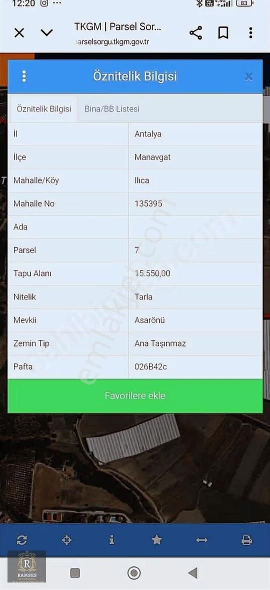 Manavgat Ilıca'da Satılık Kupon Tarla