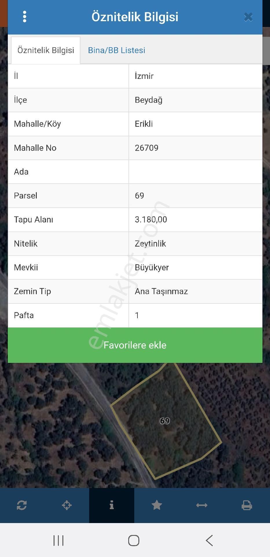 İzmir Beydağ Erikli'de 3.180 M2 Asfalt Yola Cepheli Zeytinlik. Açıklamayı Okuyarak Arayınız. - Görsel 5