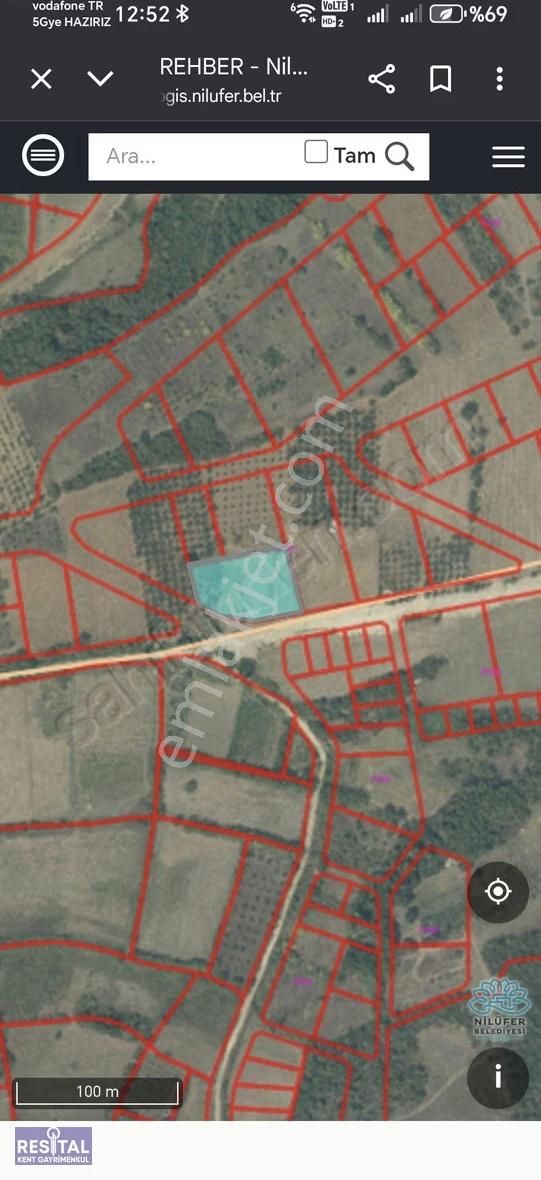 Nilüfer Hasanağa 9 Kat (45 Adet 2+1 ) İmarlı Ruhsat Hazır Arsa - Görsel 2