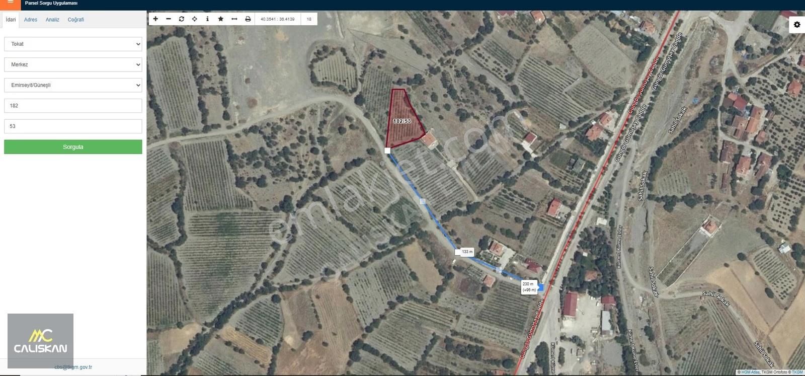 Emirseyit Kasabası Satılık Tarla 1665 M2 Tek Tapu- Yolu Açık - Görsel 7