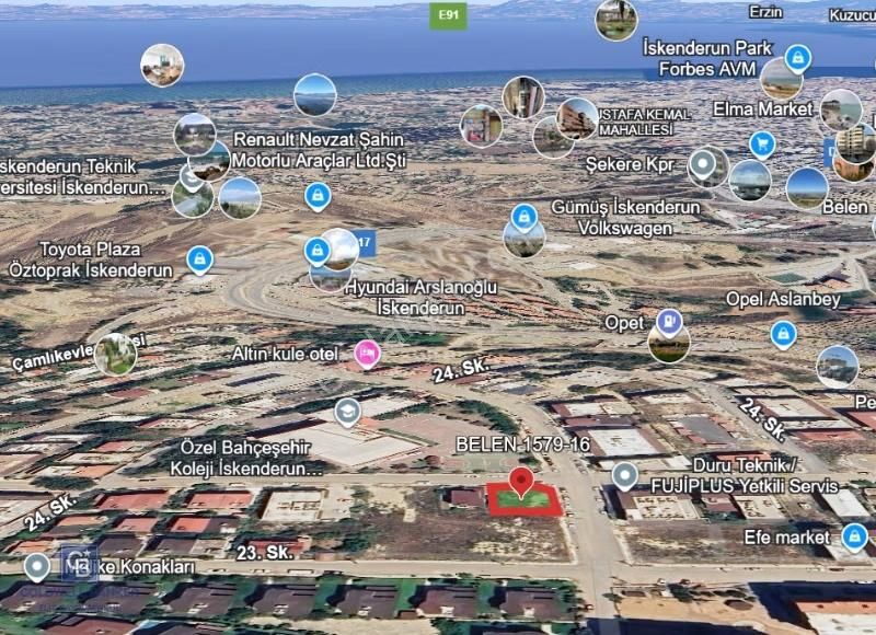 Belen-fatih Mah'de 345 M2 5 Kat İmarlı Köşebaşı Satılık Arsa - Görsel 4