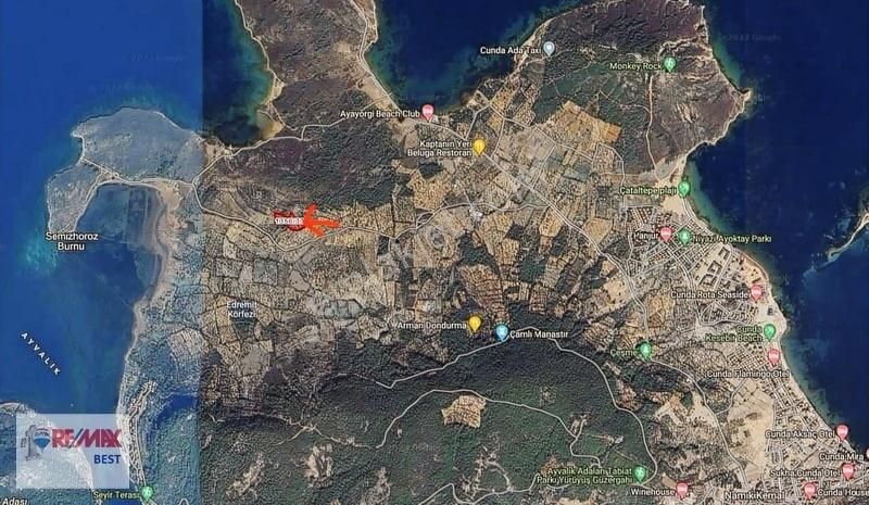 Cunda Namık Kemalde Deniz Manzaralı Satılık Zeytinlik - Görsel 3