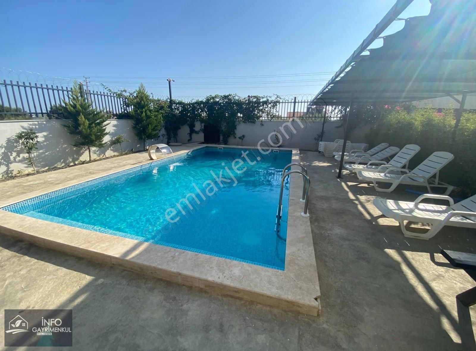 İnfo Gayrimenkul 1+1 Eşyalı Kiralık Geniş Dr Havuzlu Deniz Mzrlı - Görsel 22