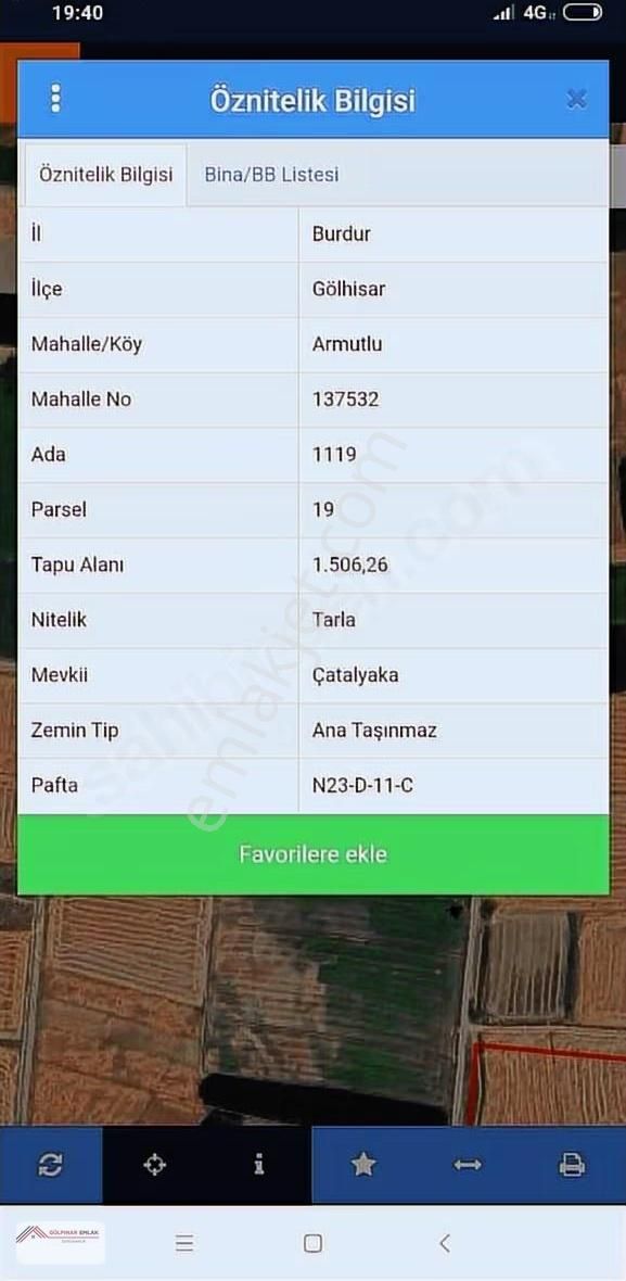 Gülpınar Emlak'tan 1.5 Dönüm Tarla - Görsel 2