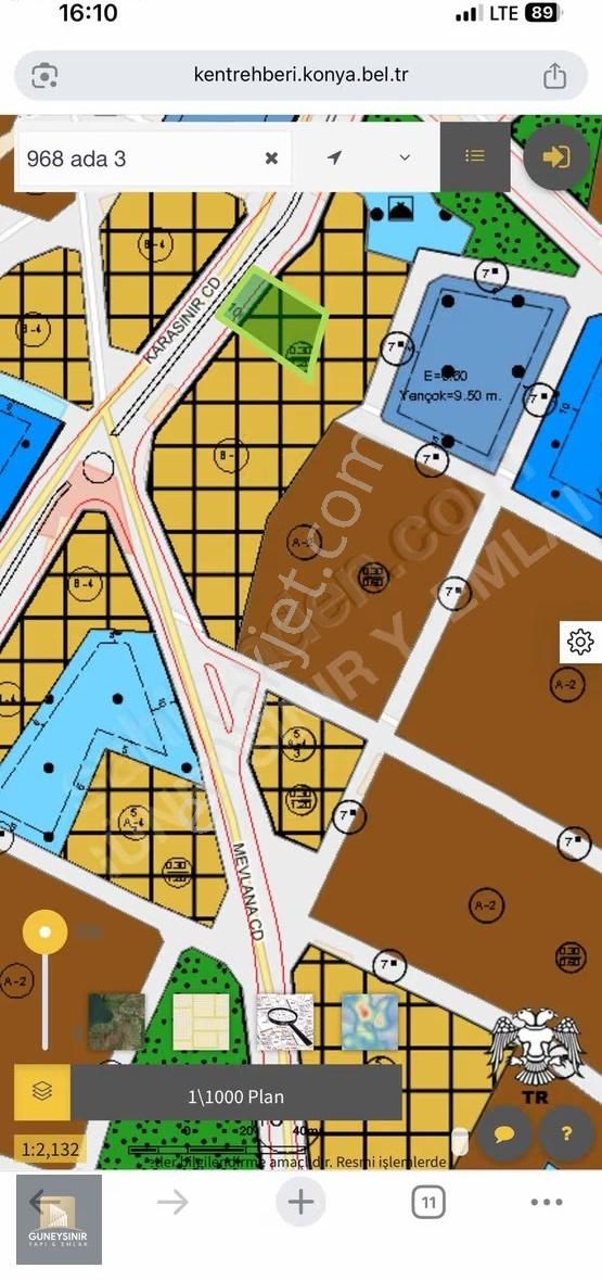 Merkezde Satılık Müstakil Parsel