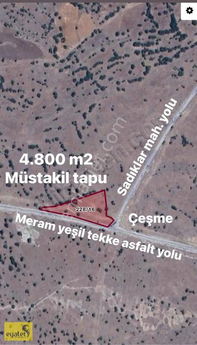Meram Yeşiltekke Mah Asfalt Yola Cephe 4.800 M2 Müstakil Tarla