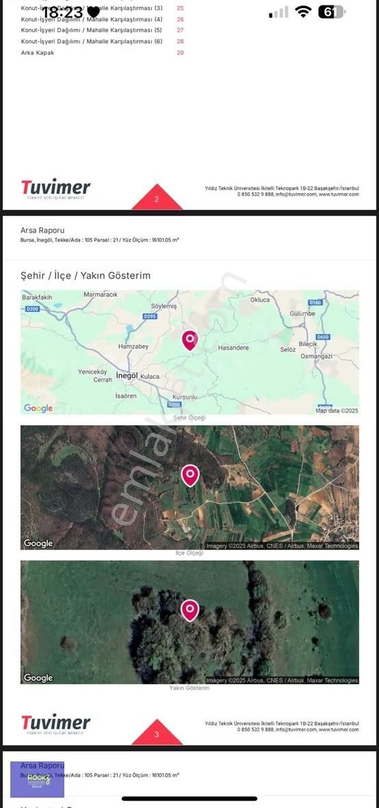 Rookz Doruk'dan İnegöl'de Aynı Adada 5 Parselli 32 Dönüm Tarla!! - Görsel 5