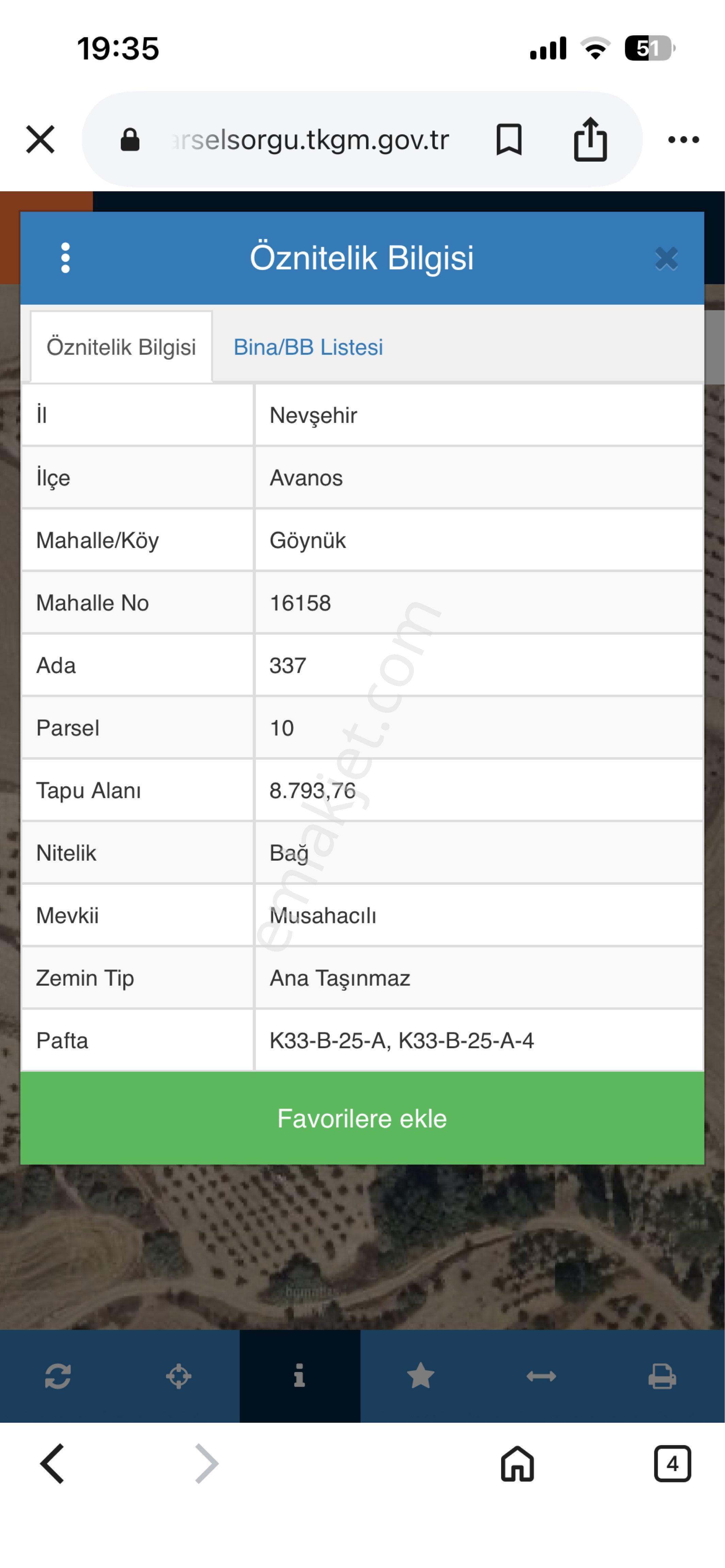 Nevşehir Avanos Göynük Satılıl Bağ Tarla - Görsel 5