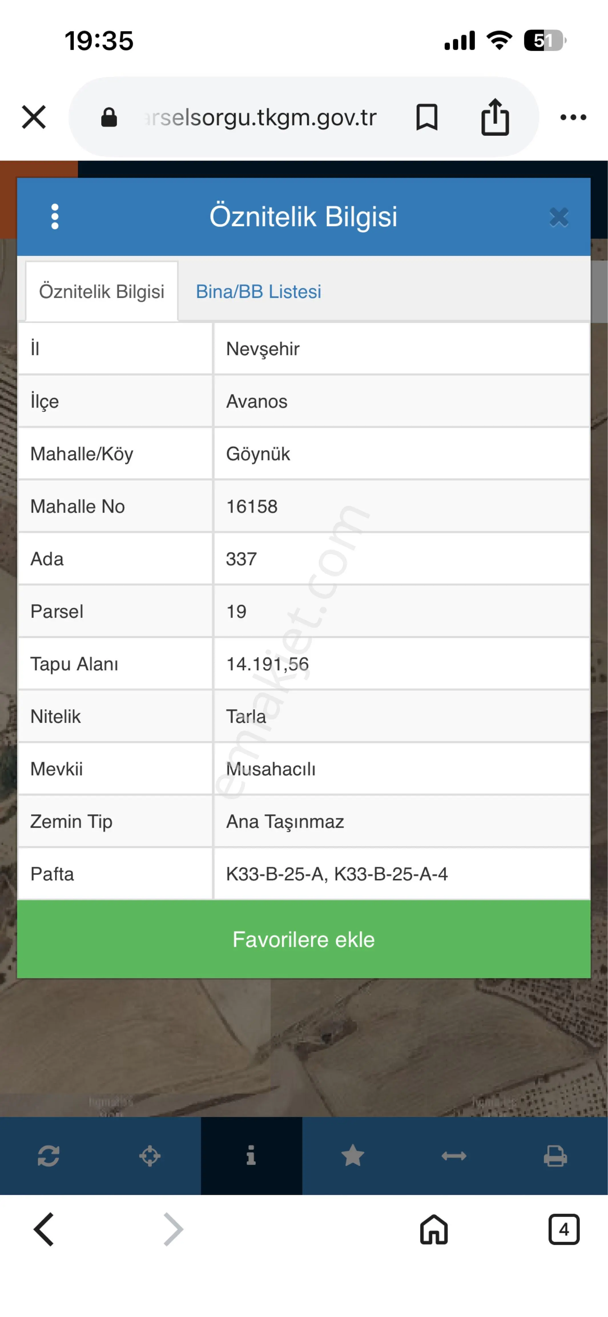 Nevşehir Avanos Göynük Satılıl Bağ Tarla - Görsel 4
