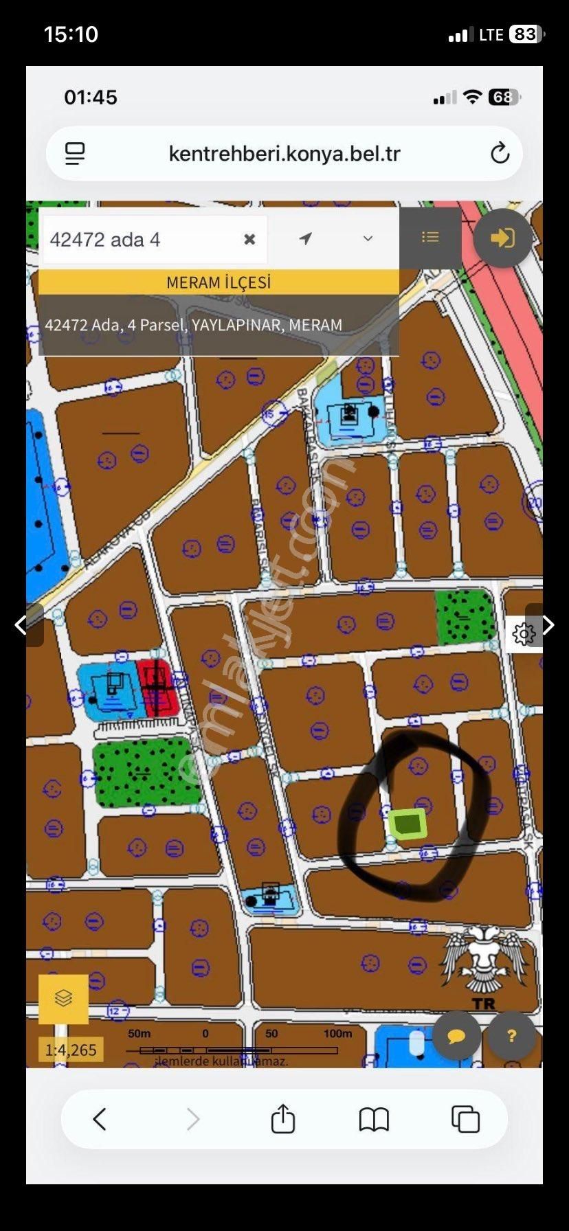 Müstakil 435 M2 Köşe Parsel- Yaylapınar Mah