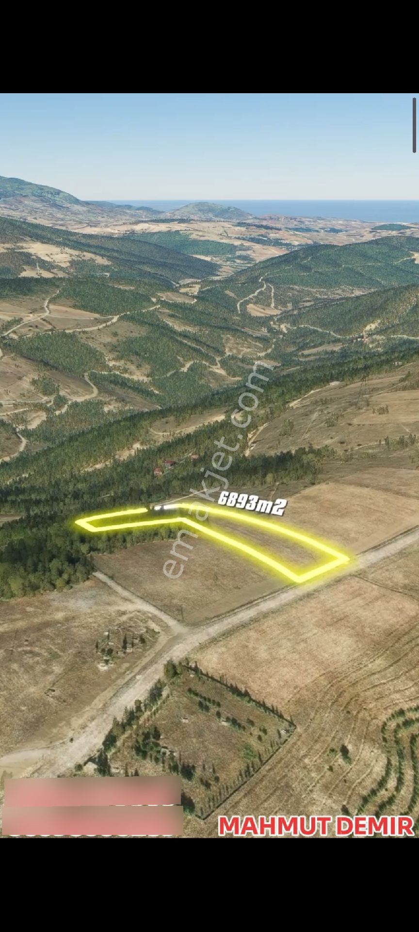 Evim-nur'dan Gürgendağ'da Deniz Manzaralı Ata Yoluna Cephe 6893 M2 Fırsat Tarla.. - Görsel 10