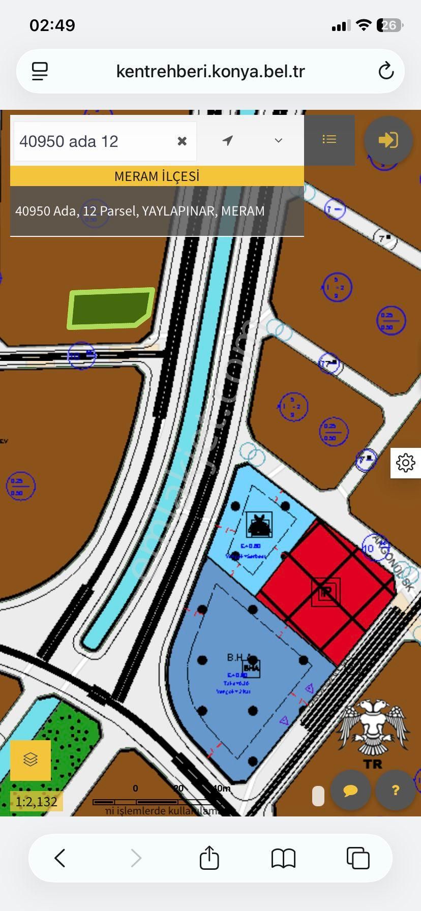 580 M2 Köşe Müstakil Arsa. Yaylapınar Mah. Hadimi Park İlerisinde, Cadde Üzeri. - Görsel 2