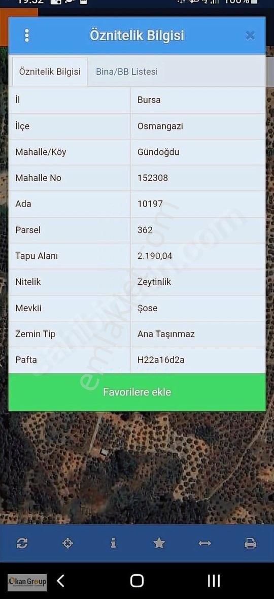 Osmangazi Gündoğduda Yatırımlık Fırsat Arazi Doğa Manzaralı