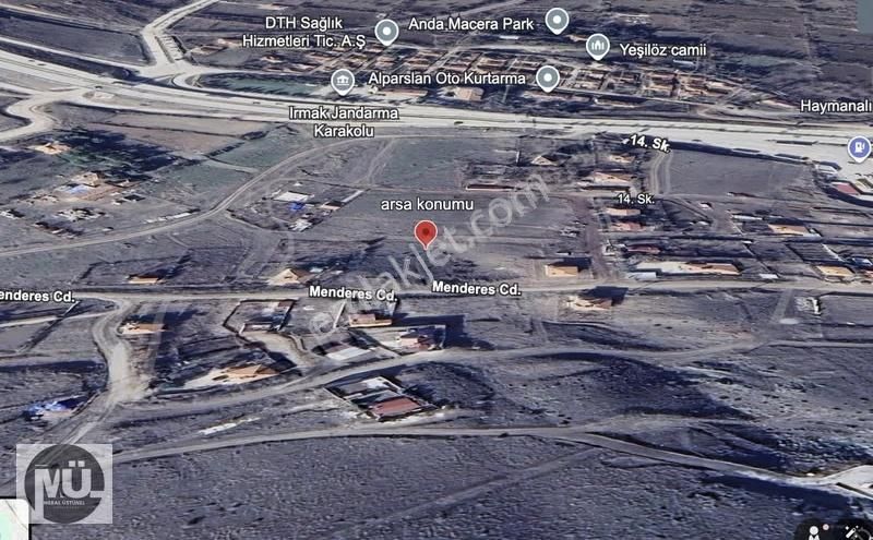 Kırıkkale Yahşihan Irmak Yeşilöz Mahallesi 363 M2 İmarlı Arsa