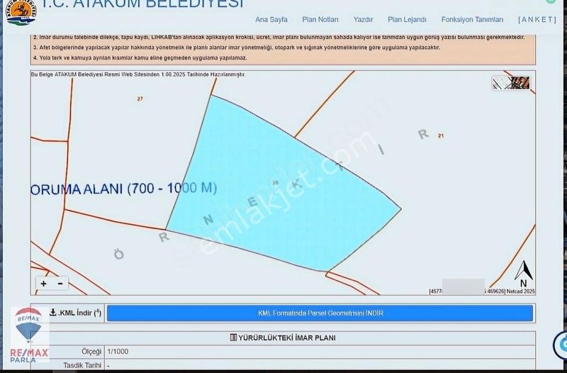 Remax Naciye'den Yukarıaksu Mevkii Yatırımlık Fırsat Arazi - Görsel 4