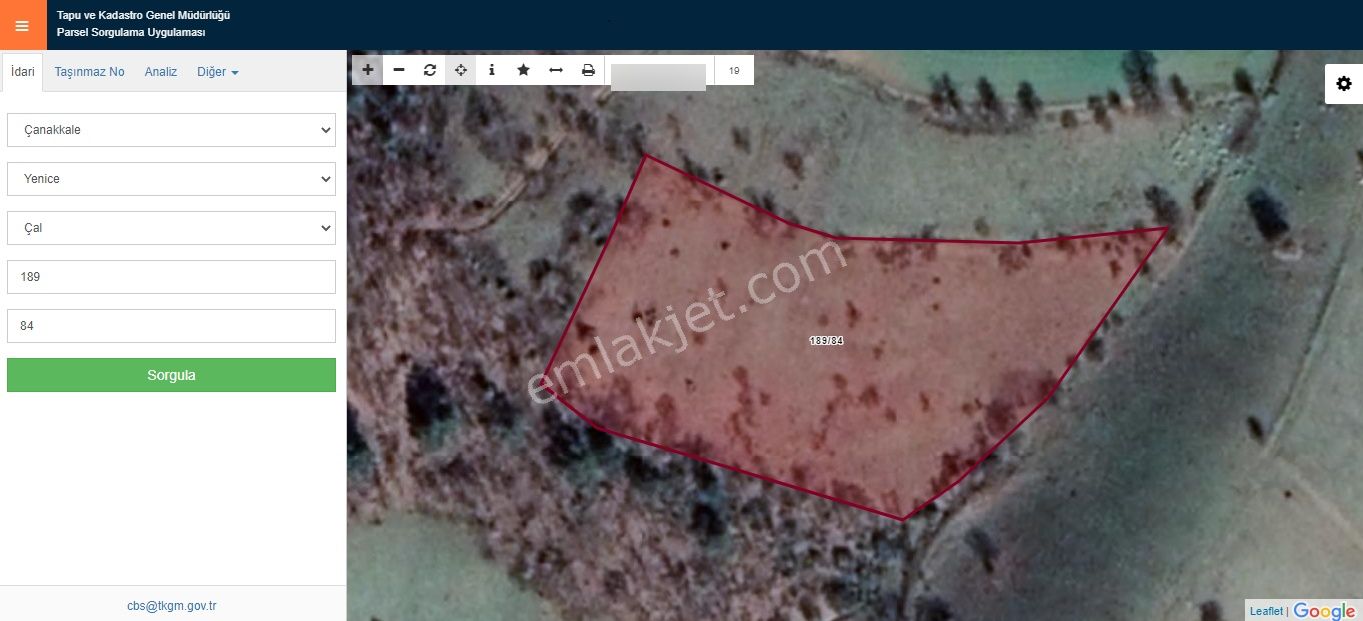 Çanakkale Yenice Çalköy 6.640 M² Müstakil Tarla, Kadastro Yola Cephe - Görsel 5