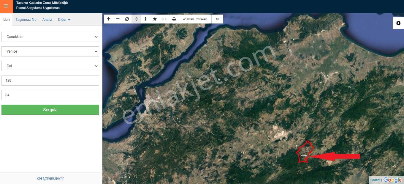 Çanakkale Yenice Çalköy 6.640 M² Müstakil Tarla, Kadastro Yola Cephe - Görsel 8