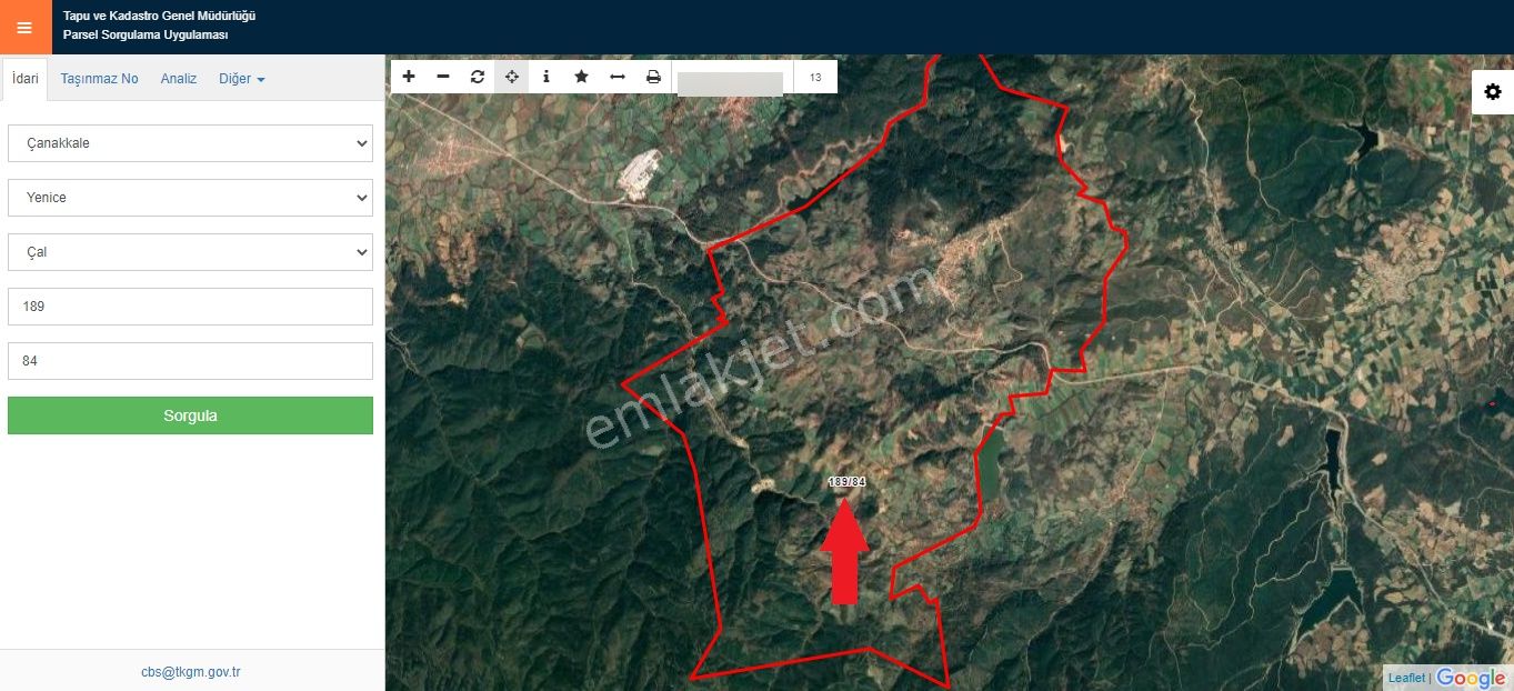 Çanakkale Yenice Çalköy 6.640 M² Müstakil Tarla, Kadastro Yola Cephe - Görsel 7