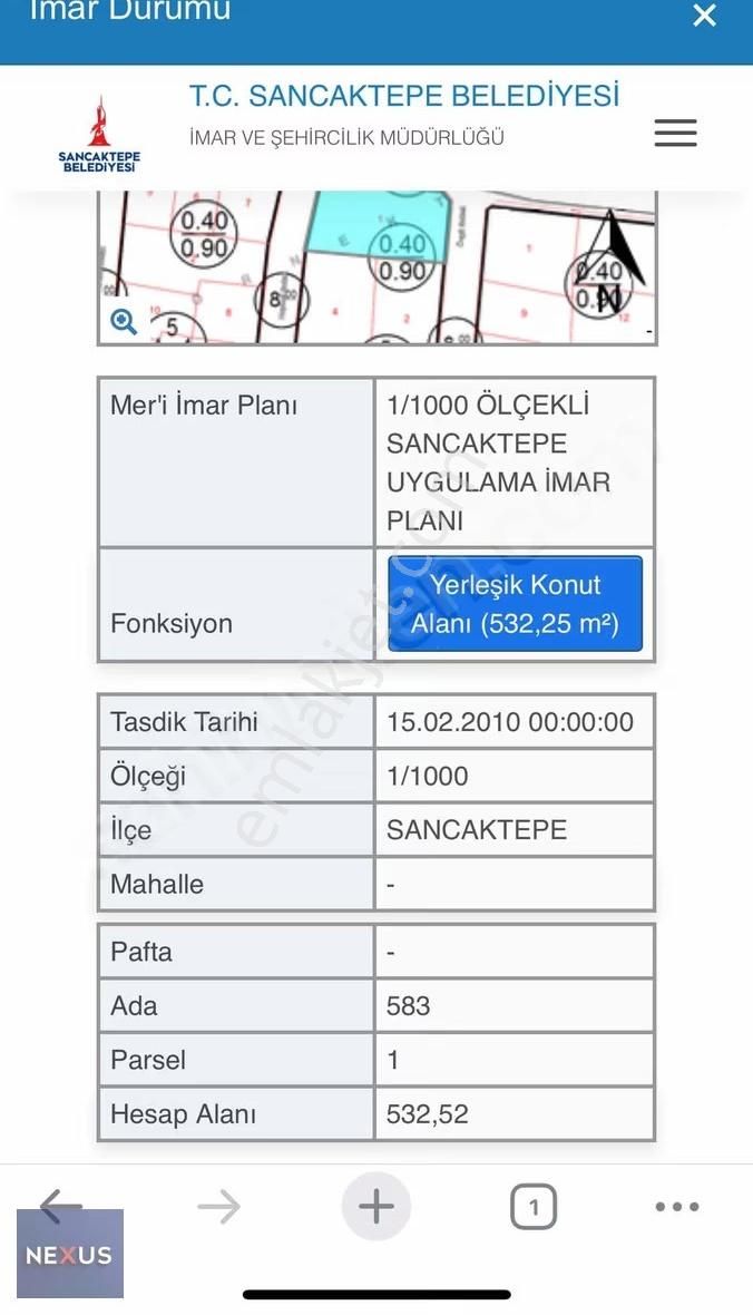 Sancaktepe Yenidoğan Safa Tepesine Komşu Satılık 532m2 Arsa - Görsel 2