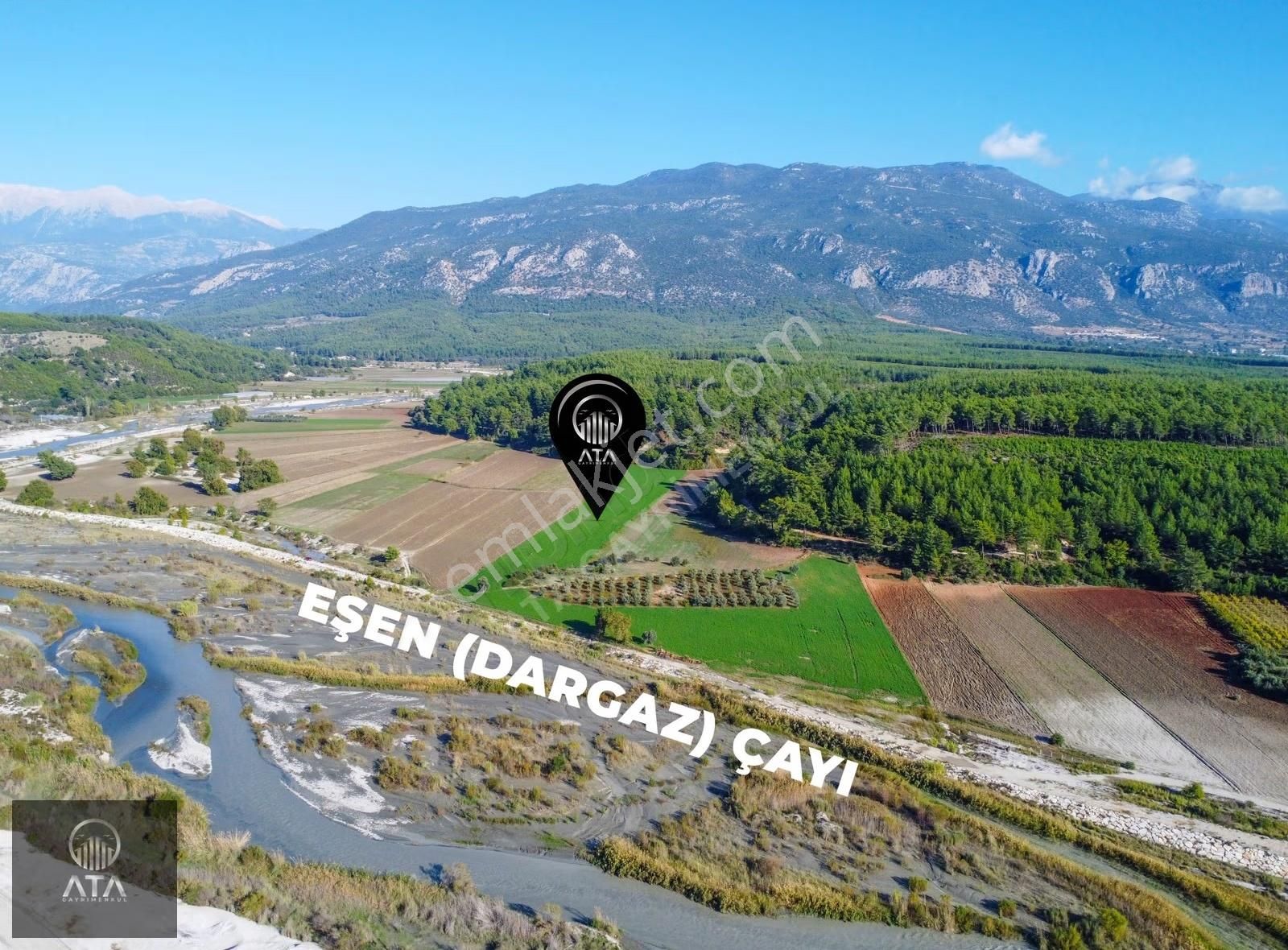 Ata'dan Palamut'ta Eşen Çayına Komşu 21.450 M² Ekime Hazır Tarla - Görsel 11