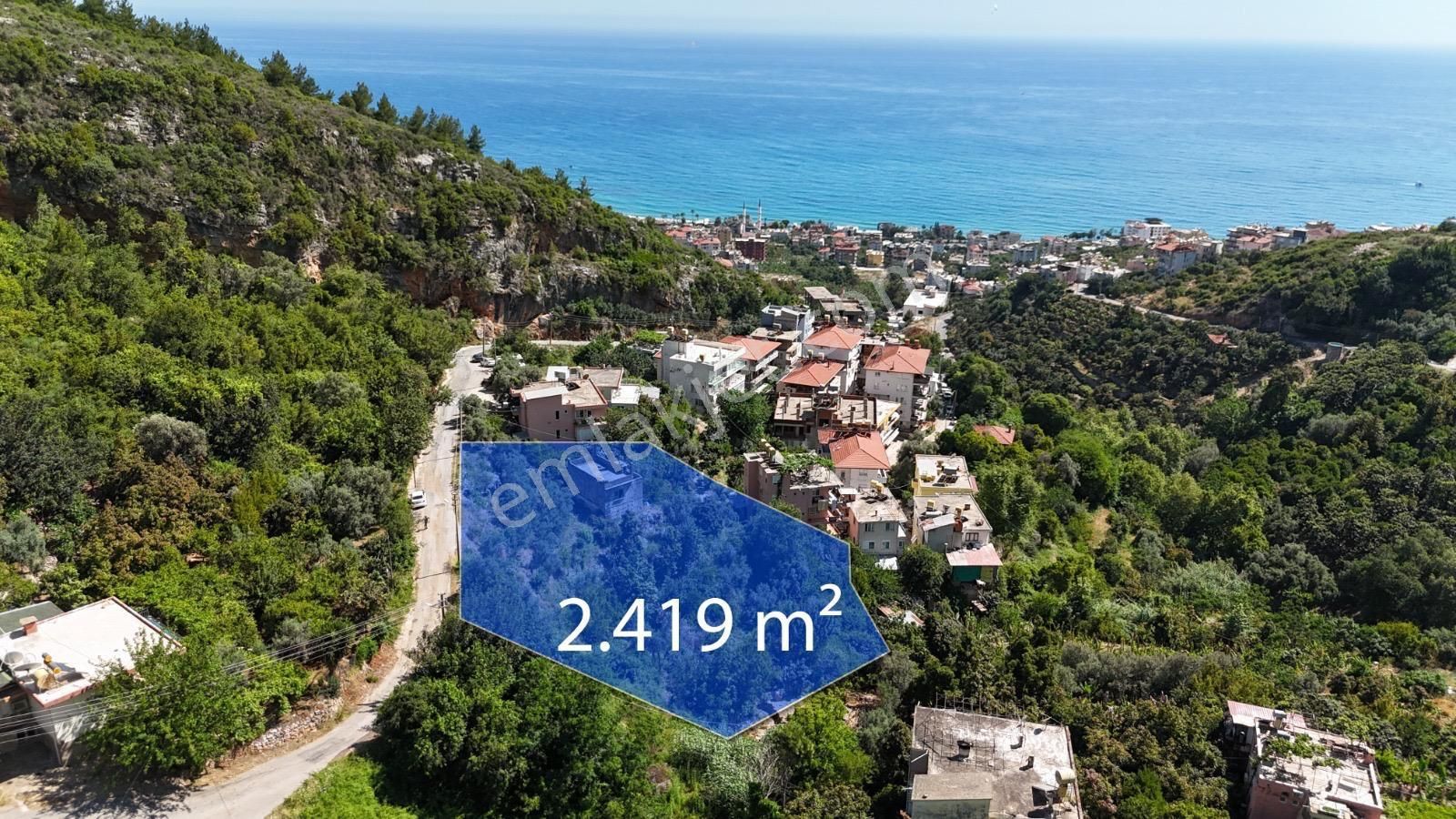 Alanya Hacımehmetli Mah. Deniz Manzaralı 2.400 M2 Satılık Arsa - Görsel 10