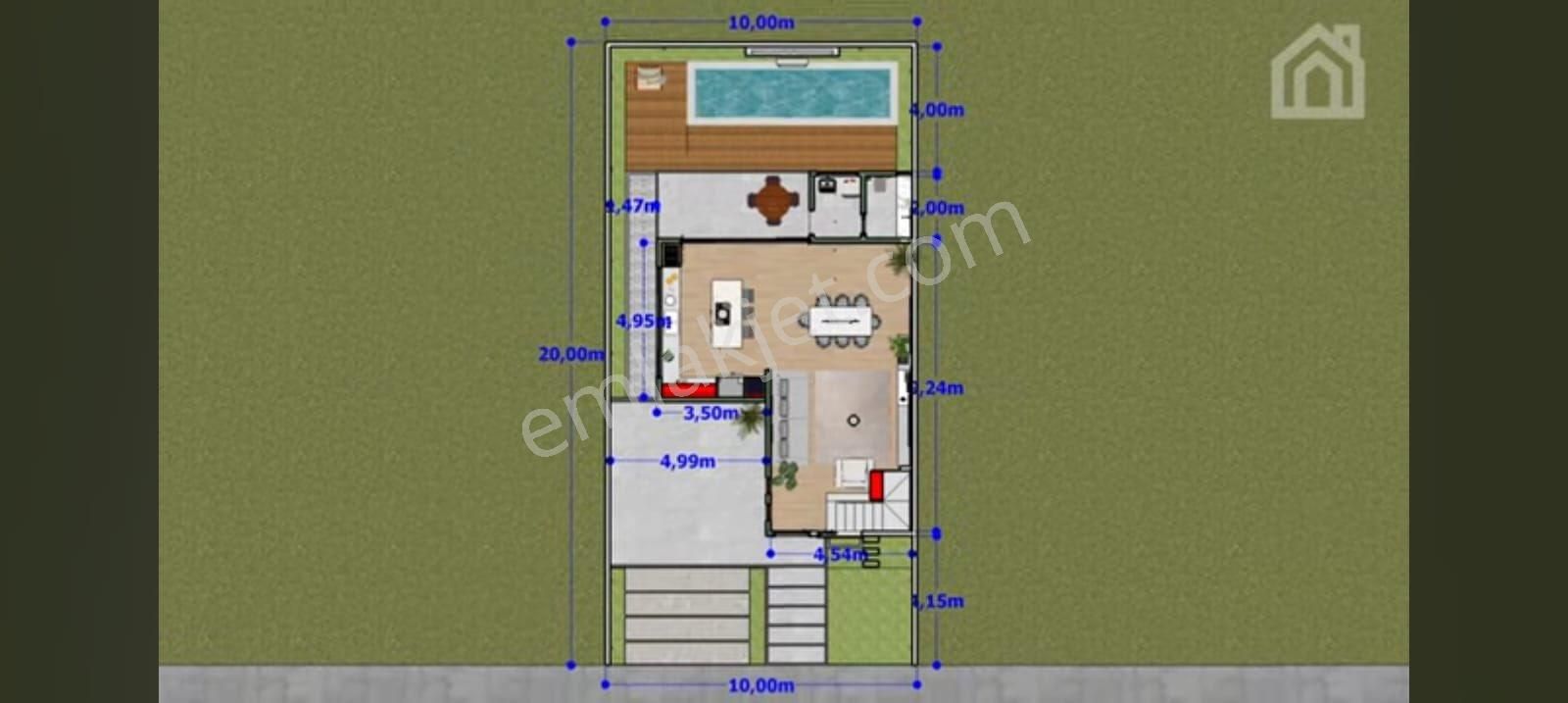 Evren Seki Deniz Tarafında Müstakil Tarzında Villaz Havuzlu Satılıktır - Görsel 2