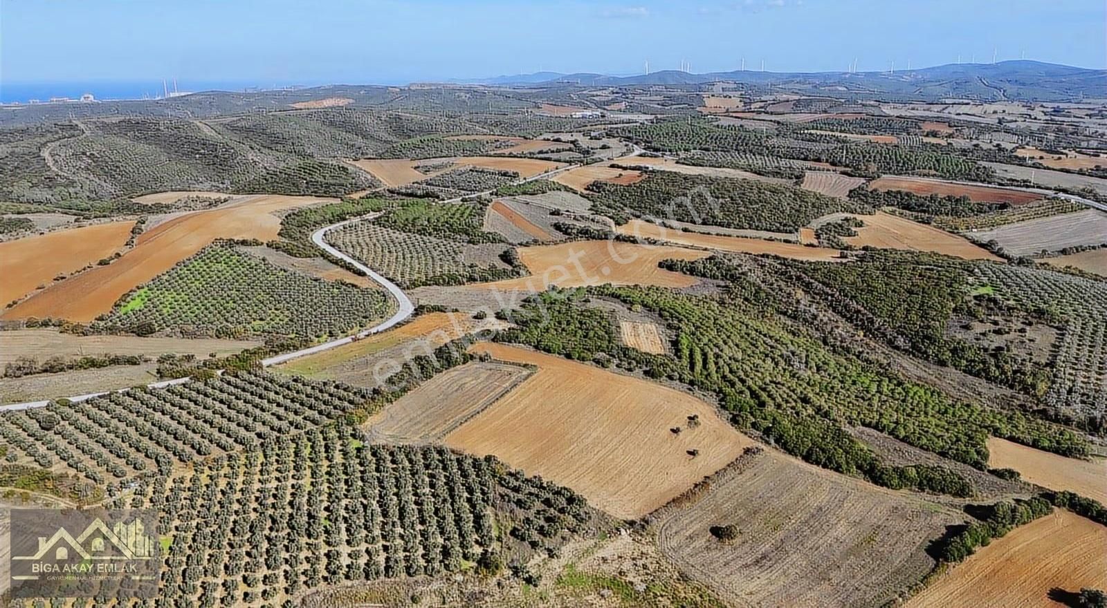 Çanakkale Biga Kemer Deniz Manzaralı Satılık Arazi - Görsel 3