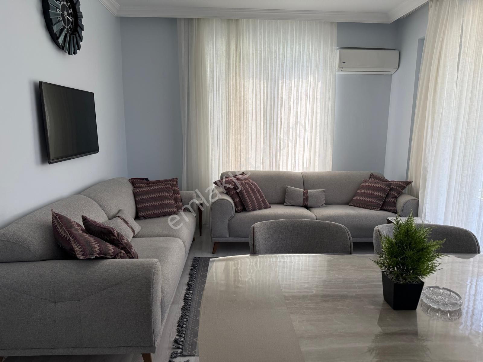 Piramit Papatya 1 Sitesinde, Klimalı, Eşyalı 2+1 Bahçe Katı Daire! - Görsel 17