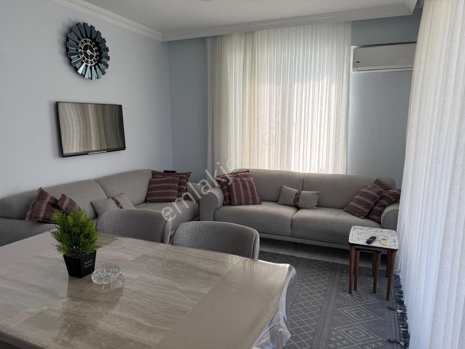 Piramit Papatya 1 Sitesinde, Klimalı, Eşyalı 2+1 Bahçe Katı Daire! - Görsel 16