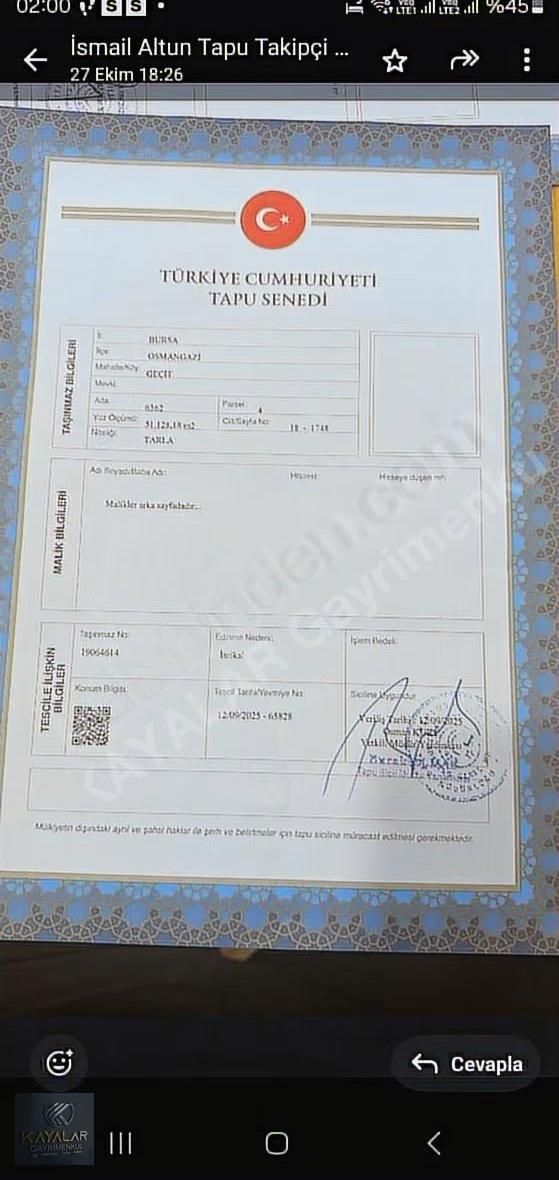 Kayalardan Geçitte Yatırımlık Arazi - Görsel 2
