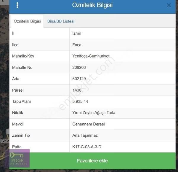 Yenifoça 'da Fırsat Yatırım 5935 Mt2 Satılık Zeytinlik - Görsel 2
