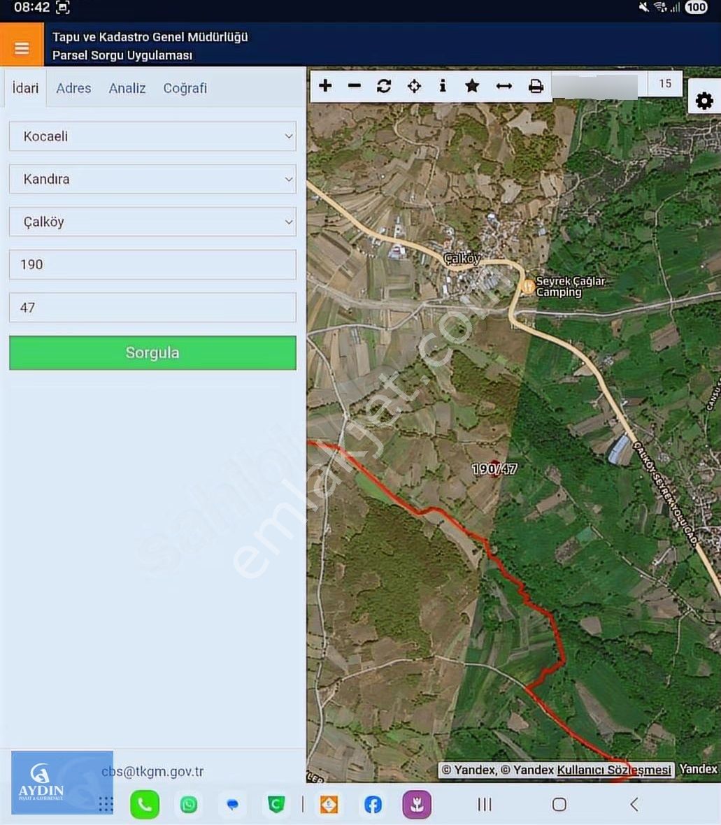 Kocaeli Kandıra Çalköyde Merkeze Yakın 1758m2 Tarla
