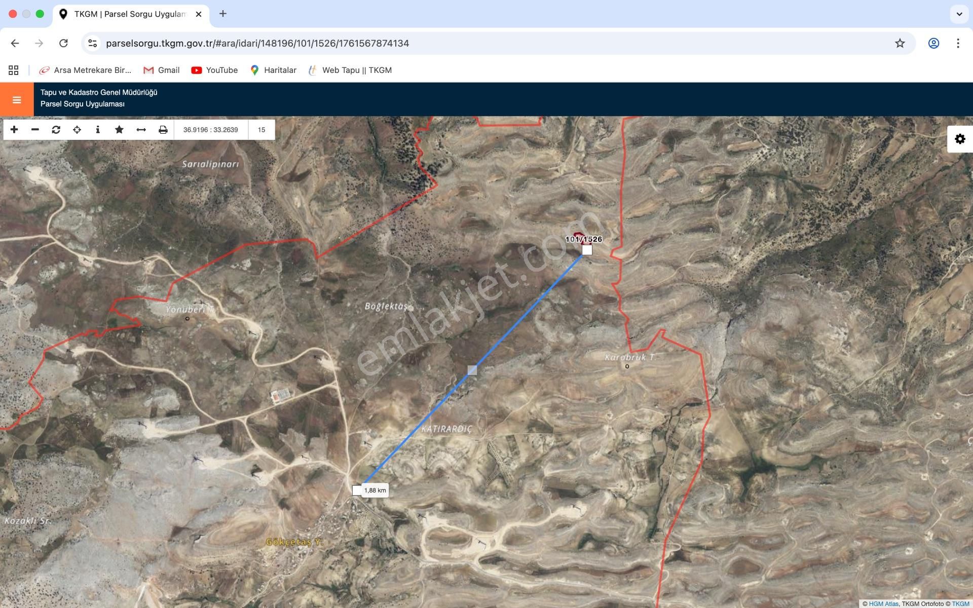 Mersin Mut Gökçetaş Satılık Tarla Fırsat! - Görsel 5