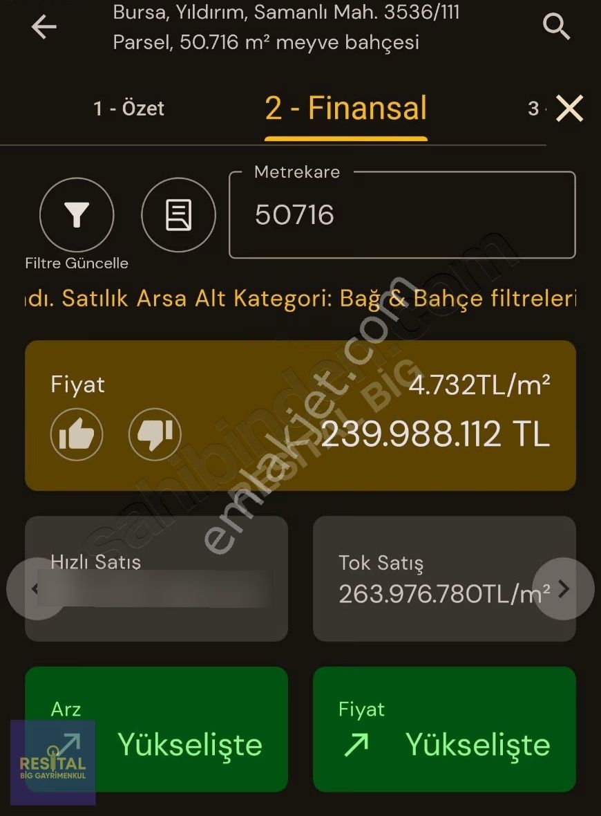 Yıldırım Samanlı'da 50.716 M2 Satılık Meyve Bah. Resital Big'de - Görsel 4
