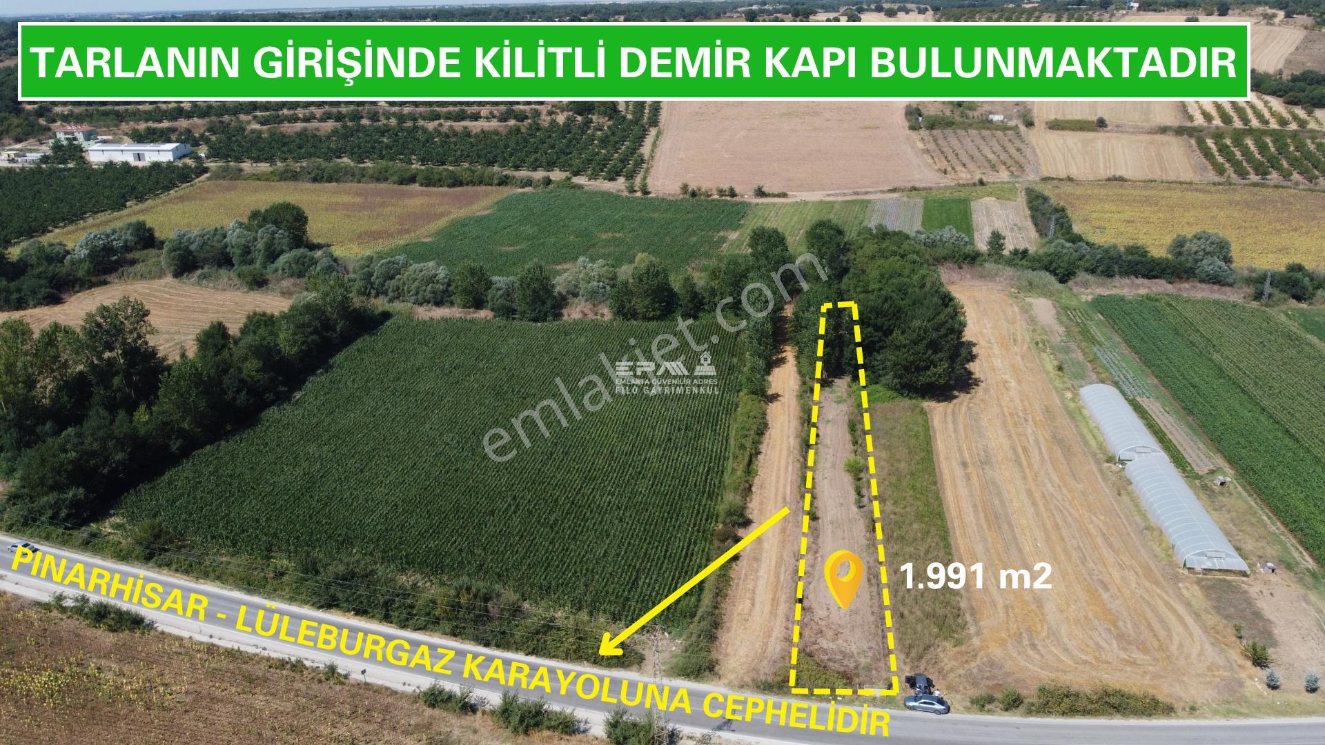 Pınarhisar Ataköy 1.991 M2 Müstakil Tapulu Anayola Cepheli Tarla