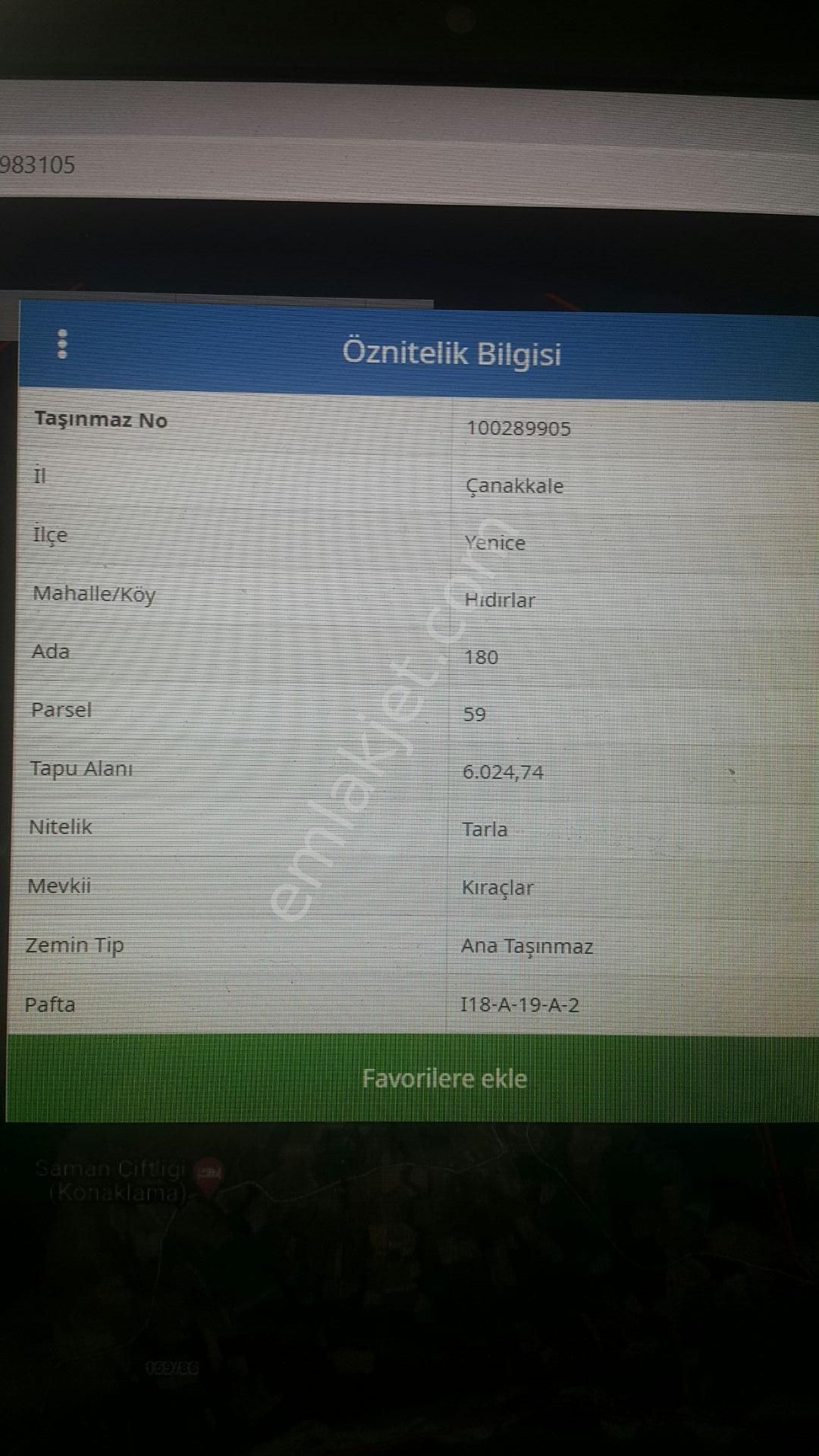 Çanakkale Yenice Hıdırlar Köyünde Doğal Termale Yakın Satılık Tarla - Görsel 7
