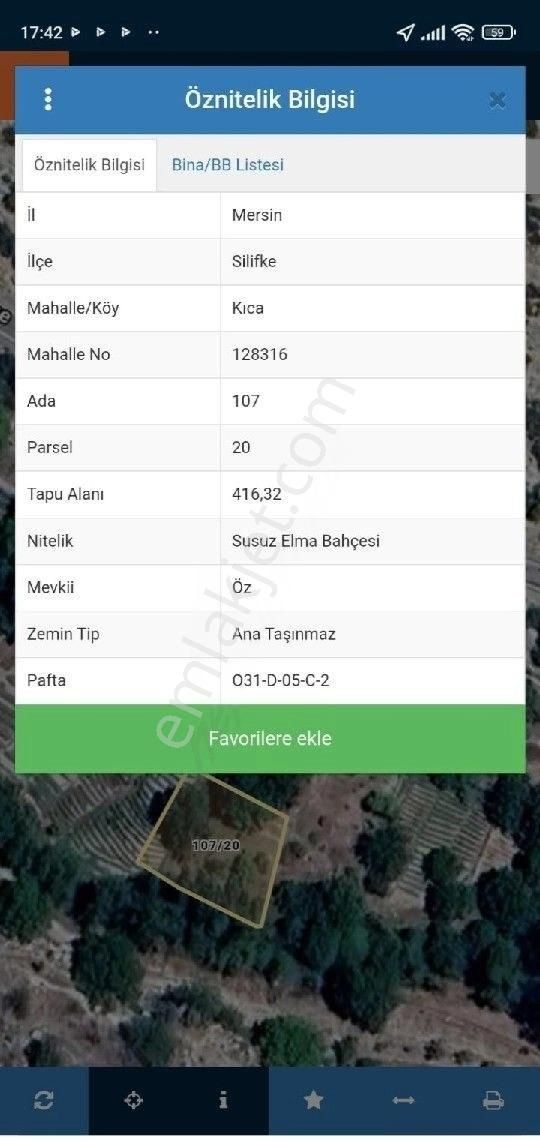 Silifke Kıca 416 M2 Yatırımlık Elma Bahçesi - Görsel 3