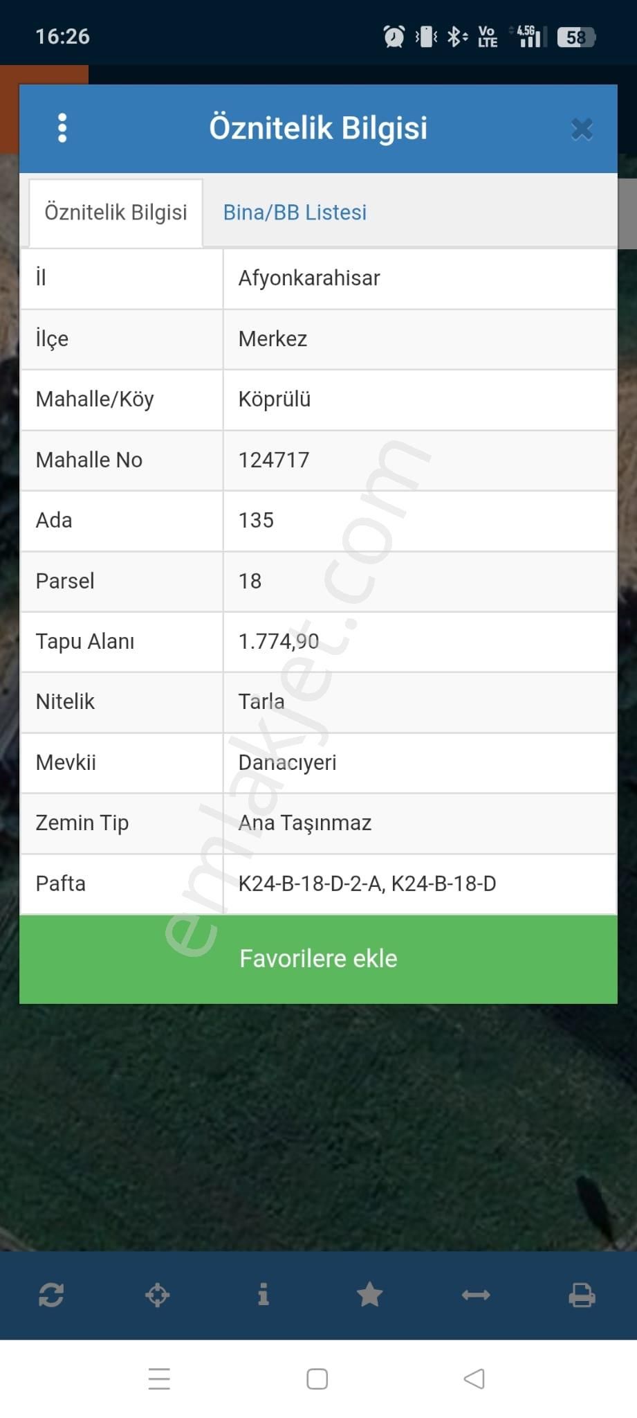 Afyon Ram Gayrimenkulden Köprülü Köyünde 1775 M2 Satılık Tarla - Görsel 11