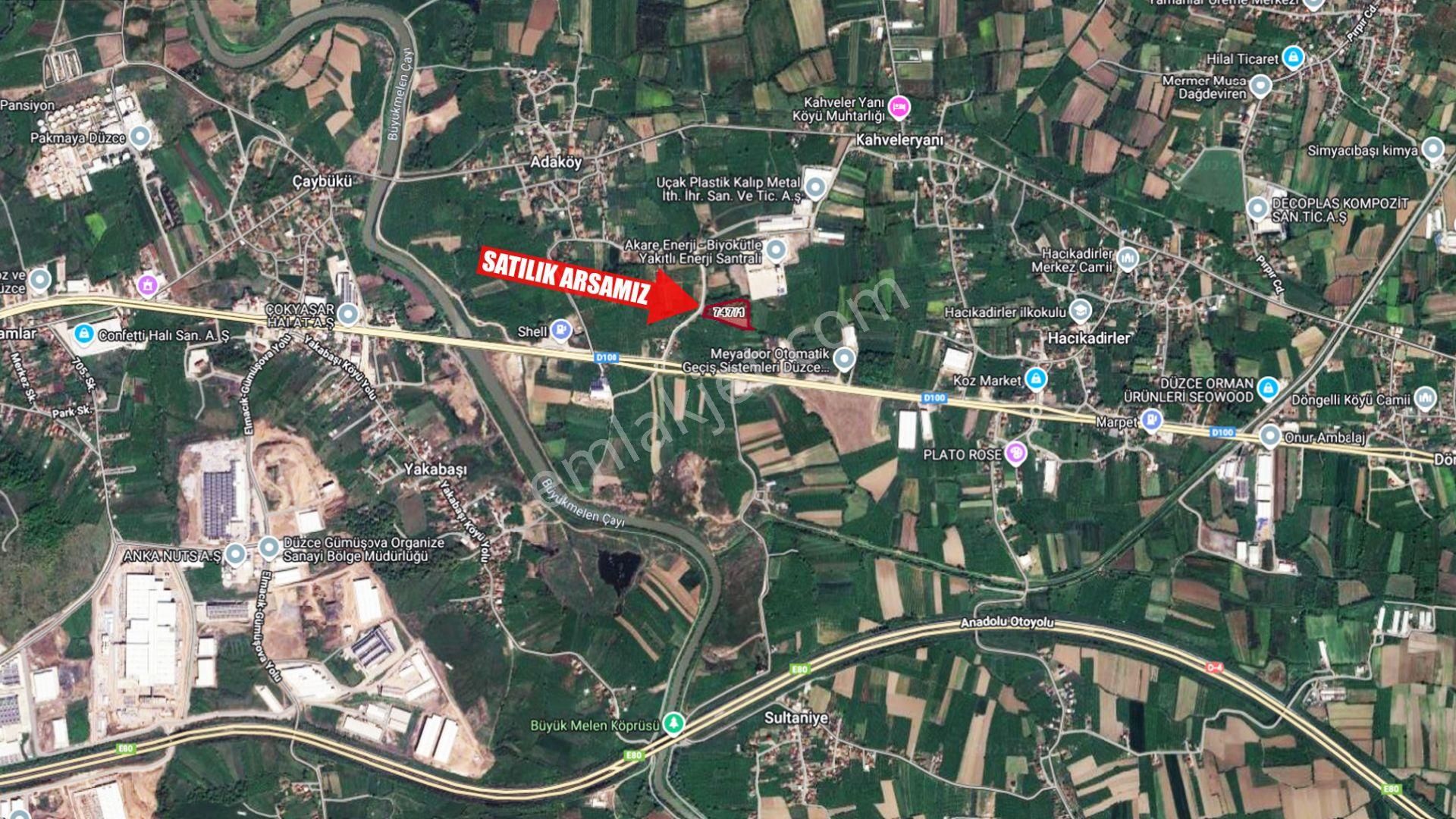 Gümüşova / Adaköy'de D100'e Yakın 11.906 M2 Sanayi Arasası - Görsel 15