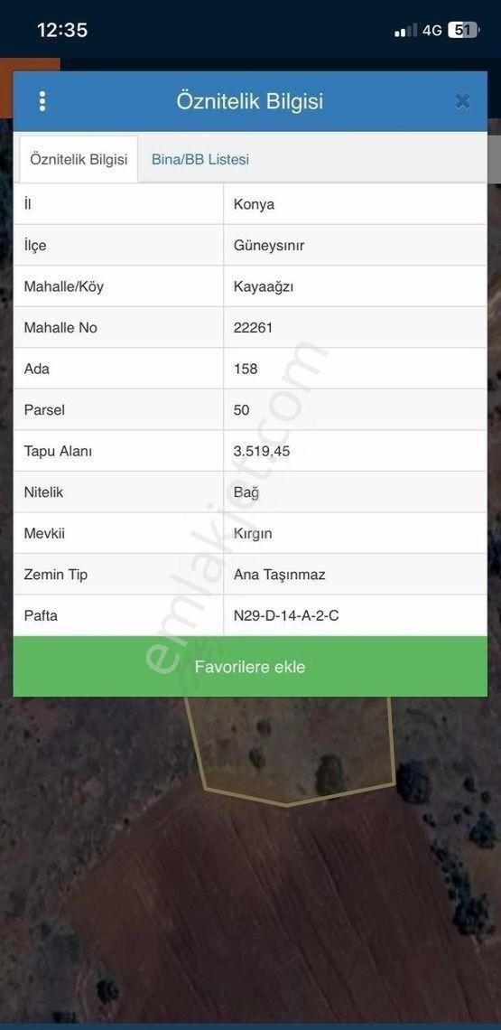 Konya Güneysınır Kayaağzı Mahallesinde Satılık Bağ - Görsel 4