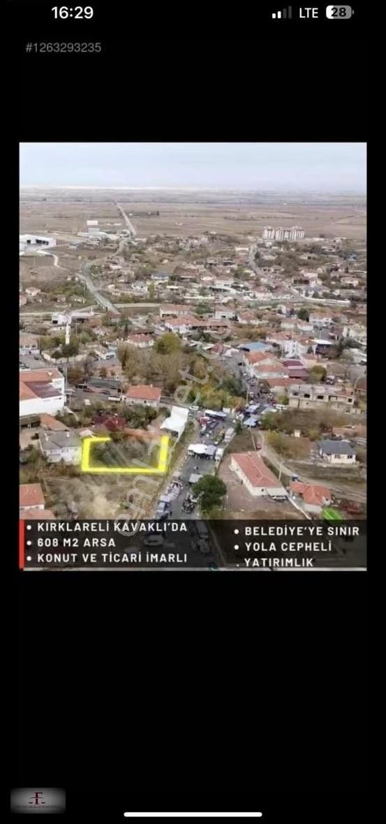 Kırklareli Kavaklı Satılık 608 M2 Tk İmarlı Arsa - Görsel 2