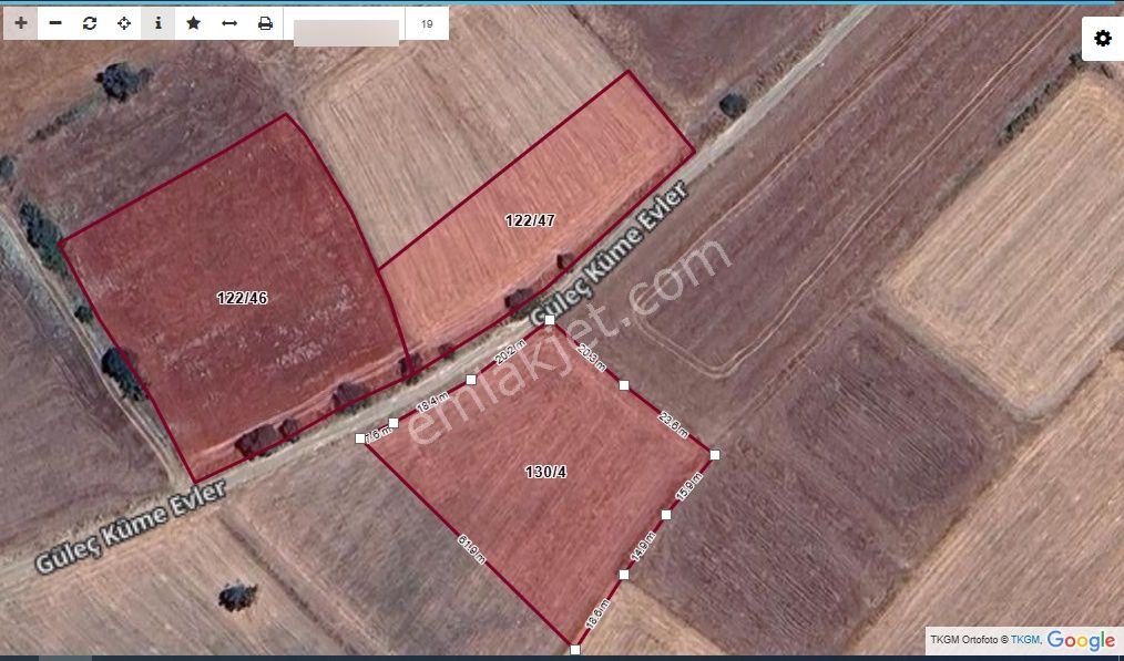 Çanakkale Biga Güleç Köyü'nde 2.359 M² Kadastral Yollu - Görsel 9