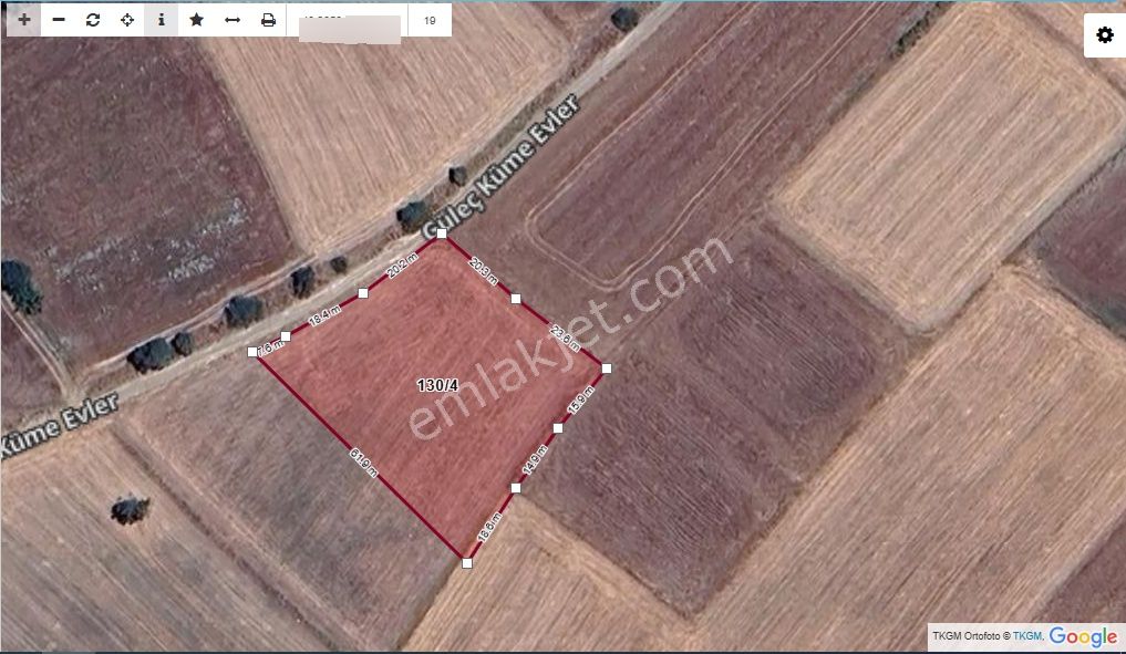 Çanakkale Biga Güleç Köyü'nde 2.359 M² Kadastral Yollu - Görsel 5