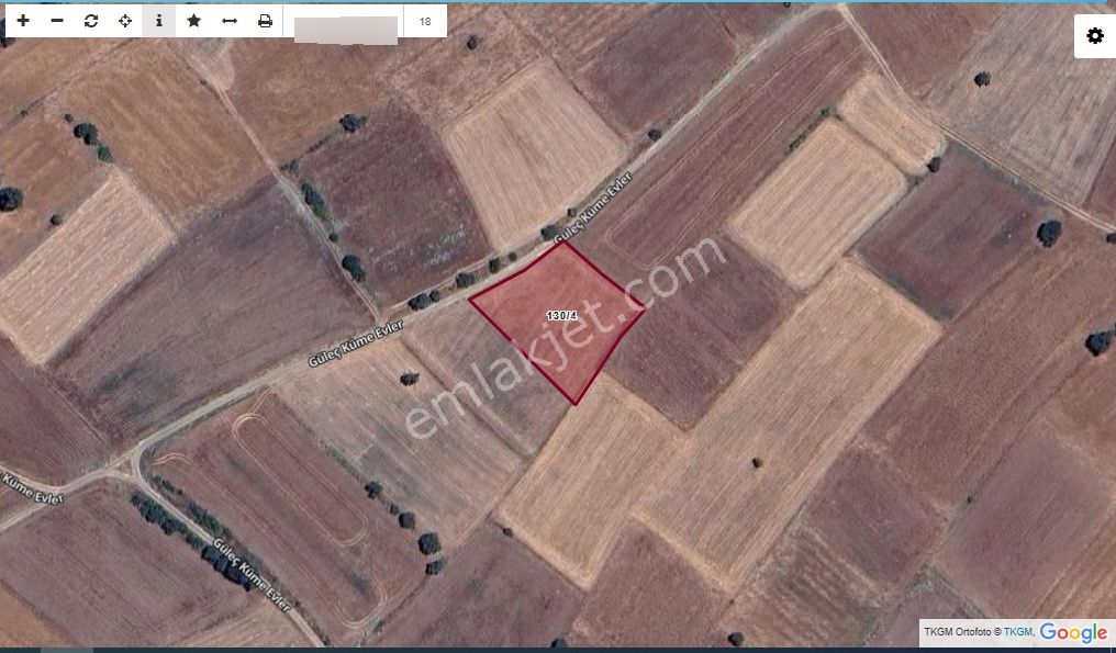 Çanakkale Biga Güleç Köyü'nde 2.359 M² Kadastral Yollu - Görsel 4