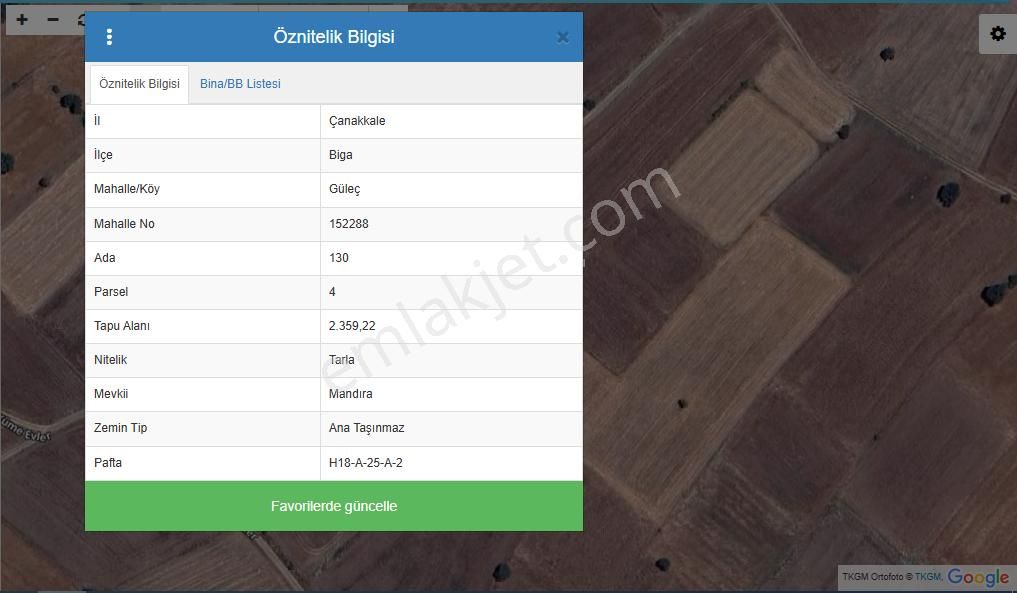 Çanakkale Biga Güleç Köyü'nde 2.359 M² Kadastral Yollu - Görsel 8