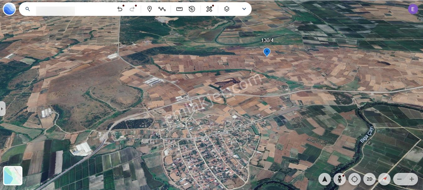 Çanakkale Biga Güleç Köyü'nde 2.359 M² Kadastral Yollu - Görsel 6