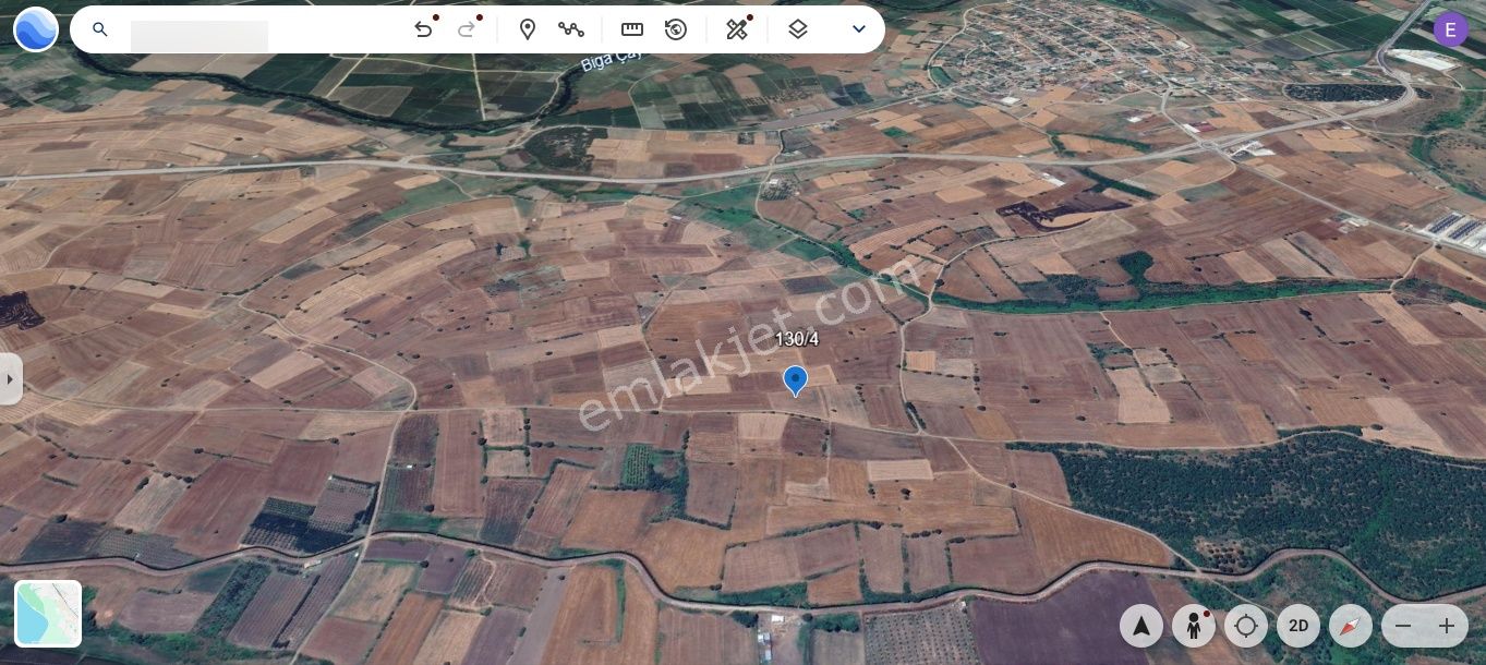 Çanakkale Biga Güleç Köyü'nde 2.359 M² Kadastral Yollu - Görsel 2