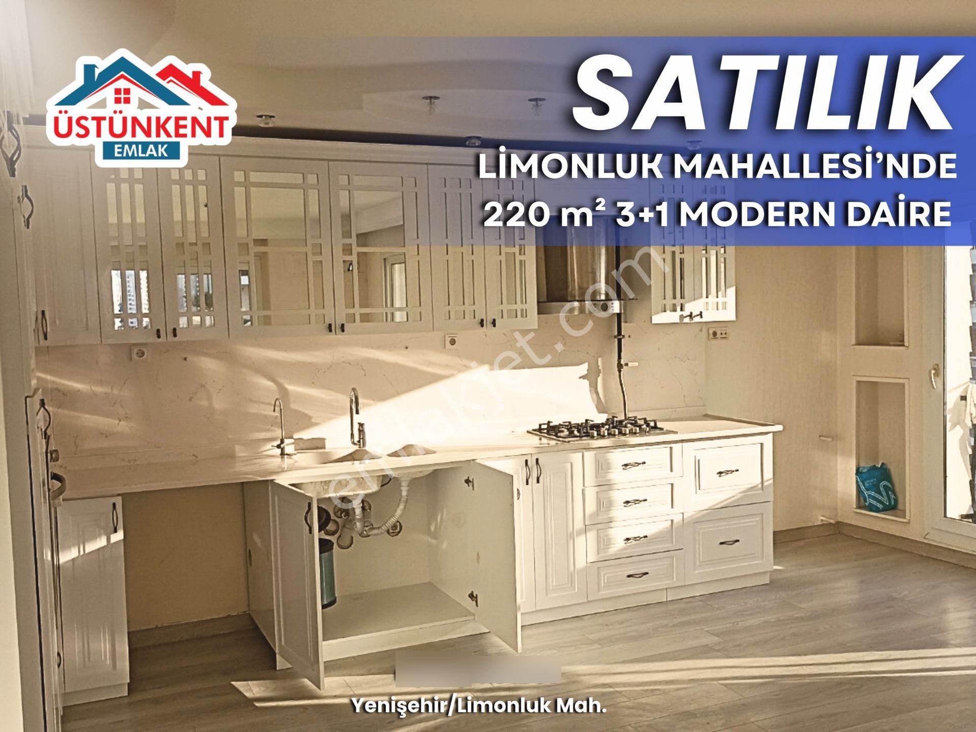 Üstünkent Emlak'tan Limonluk Mah 220 M2 3+1 Satılık Daire