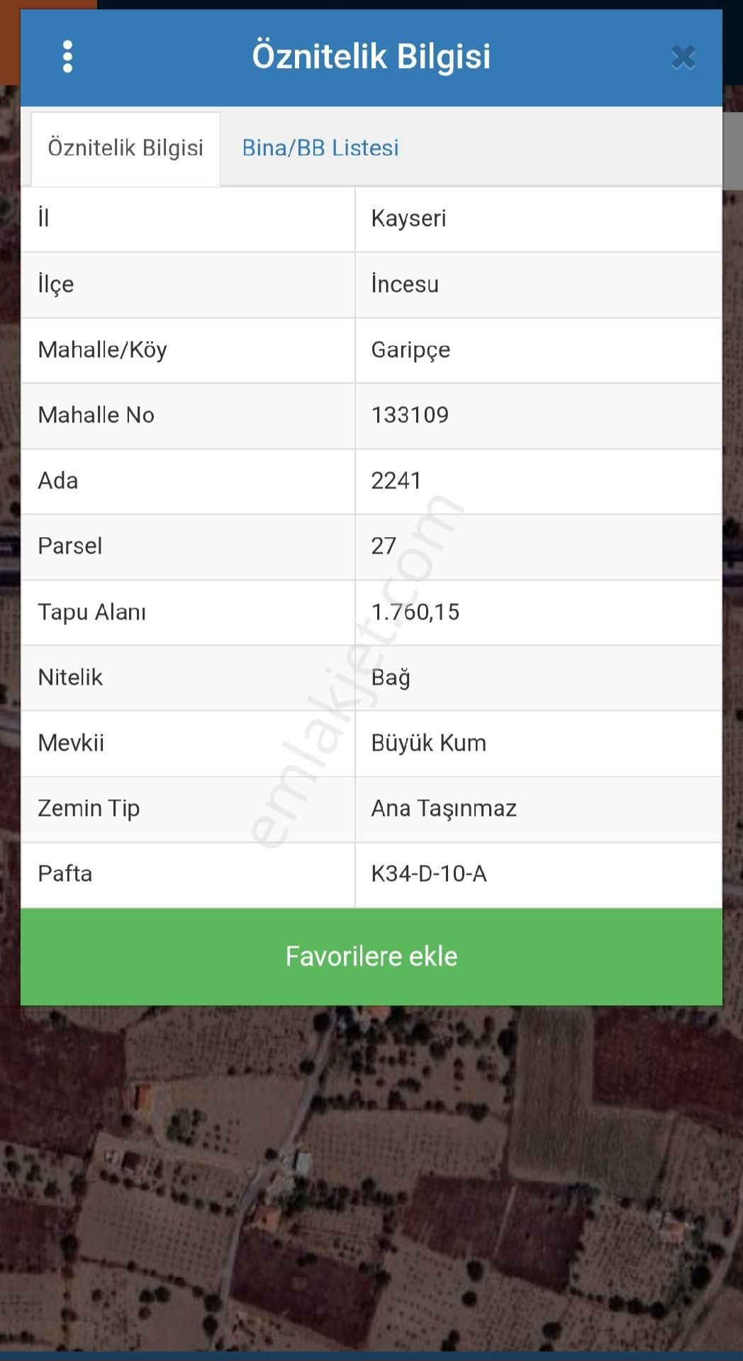 İncesu Garipçe Anayol Üzerinde 1.760 M2 Bağ - Görsel 2